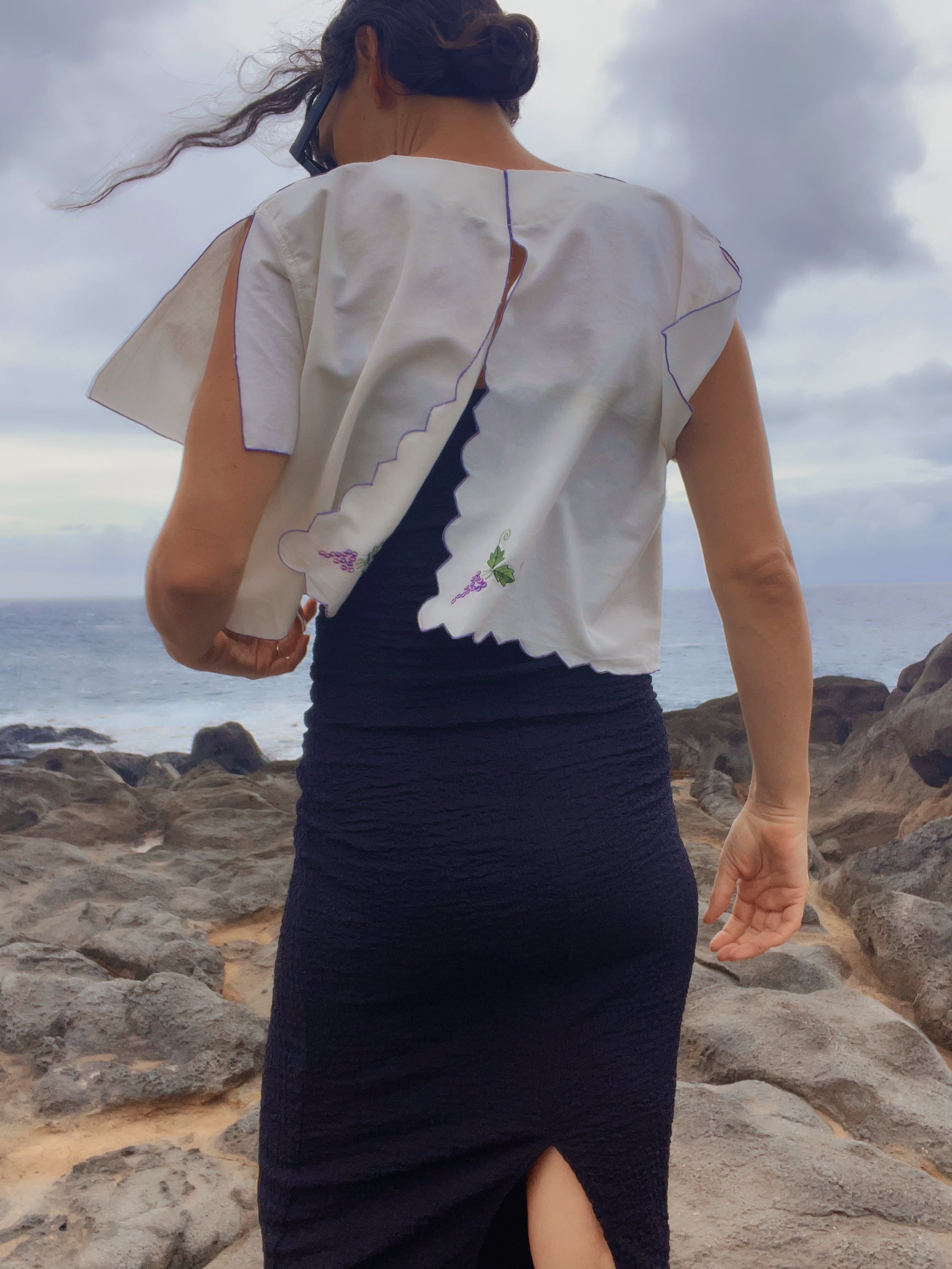 A Grape Vine Embroidered Top