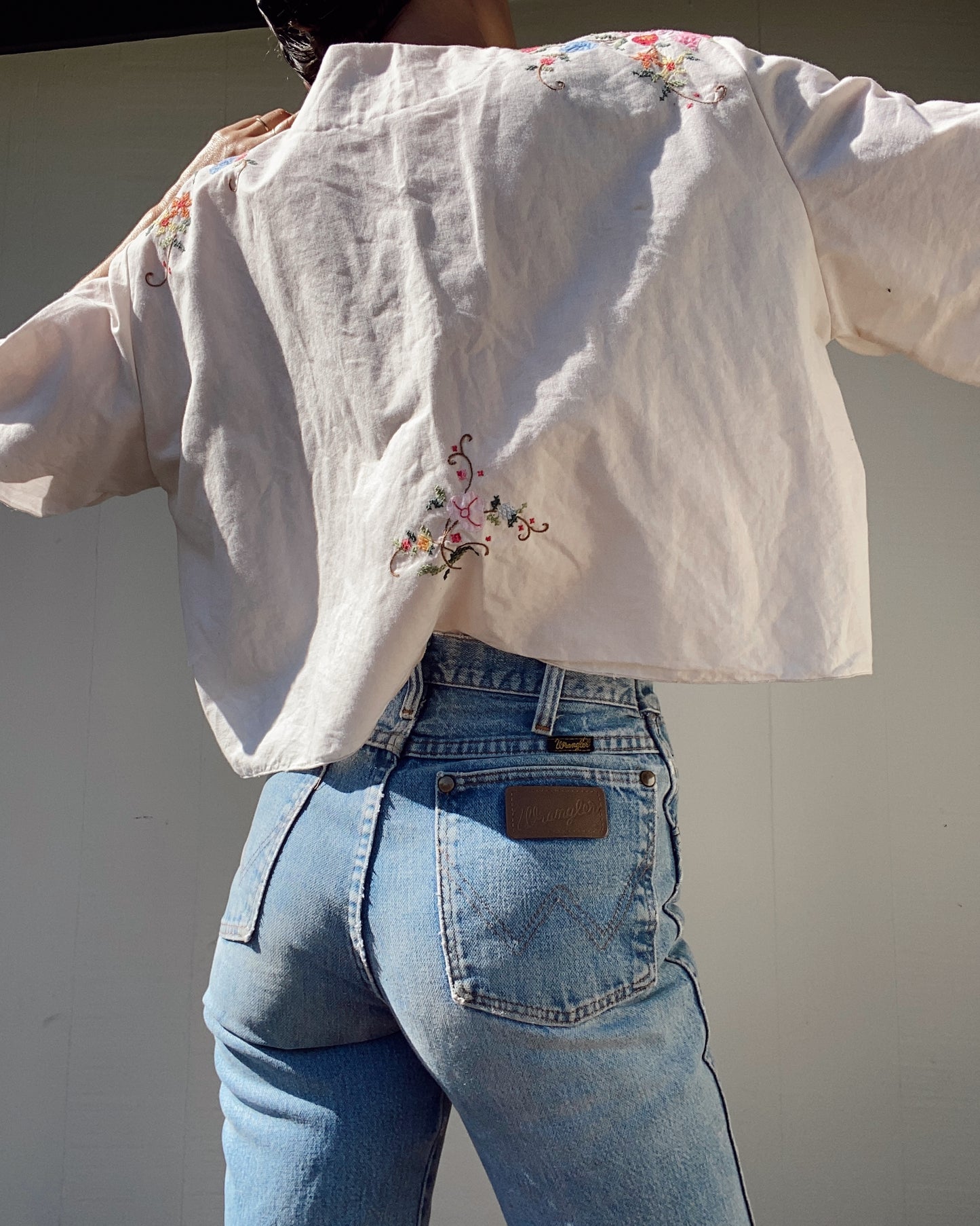 SOLD OUT Table cloth Embroidered Crop Top