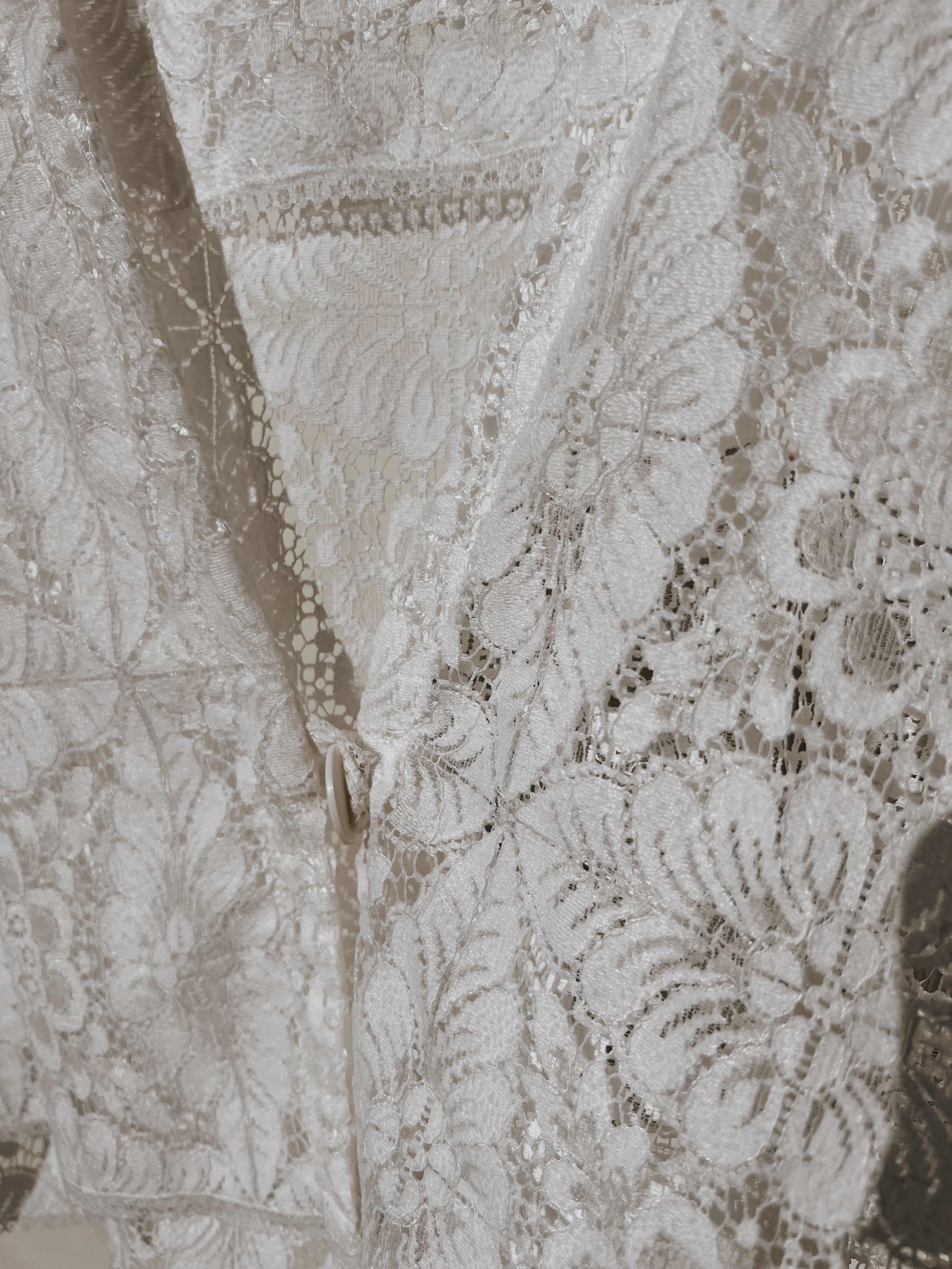 A Lace Button Front Crop Top