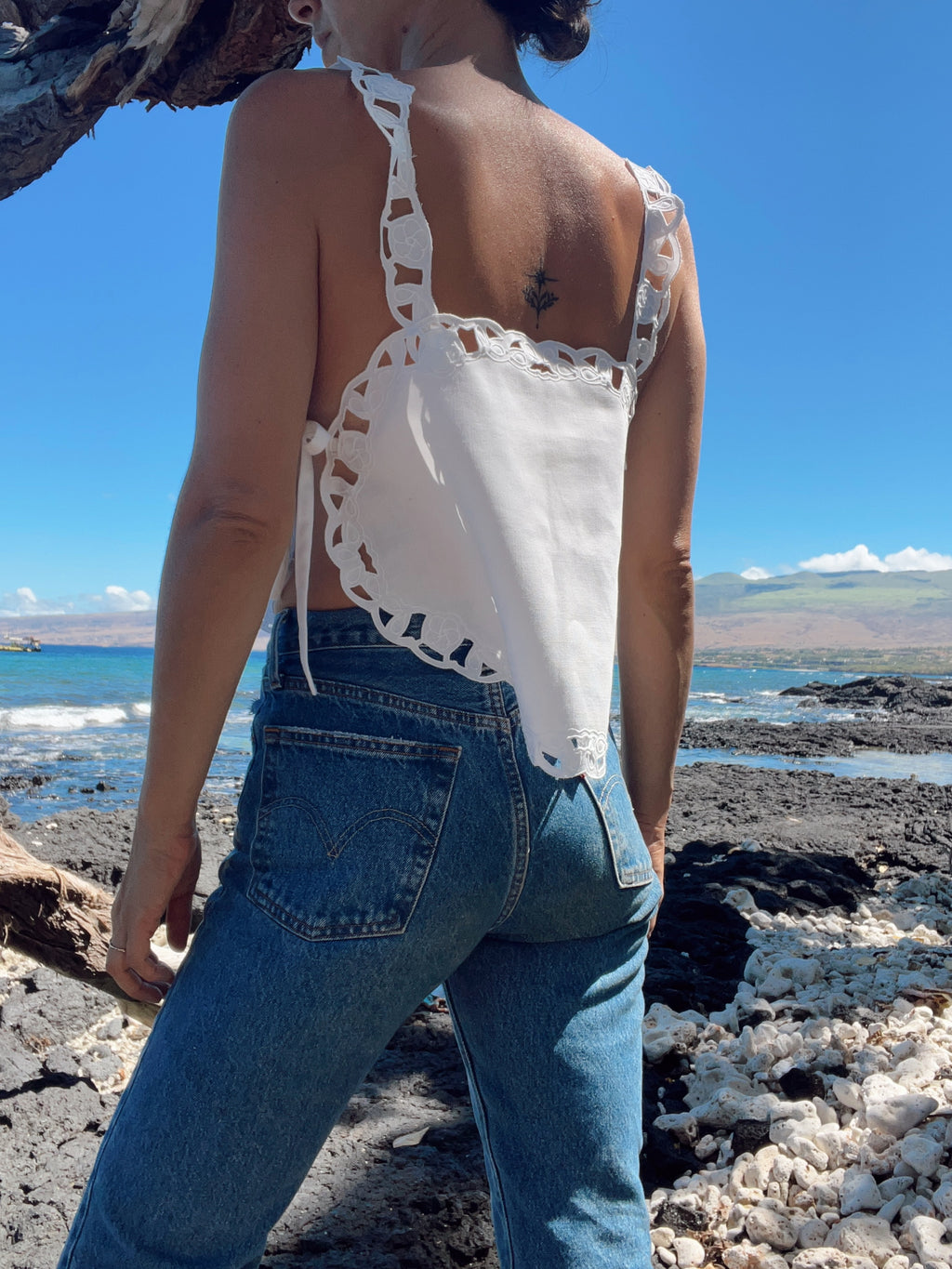 SOLD OUT Tie Side Tank Top with Lace straps