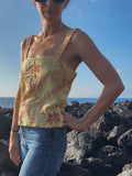 SOLD OUT Yellow Table Cloth Embroidered Tank Top 2
