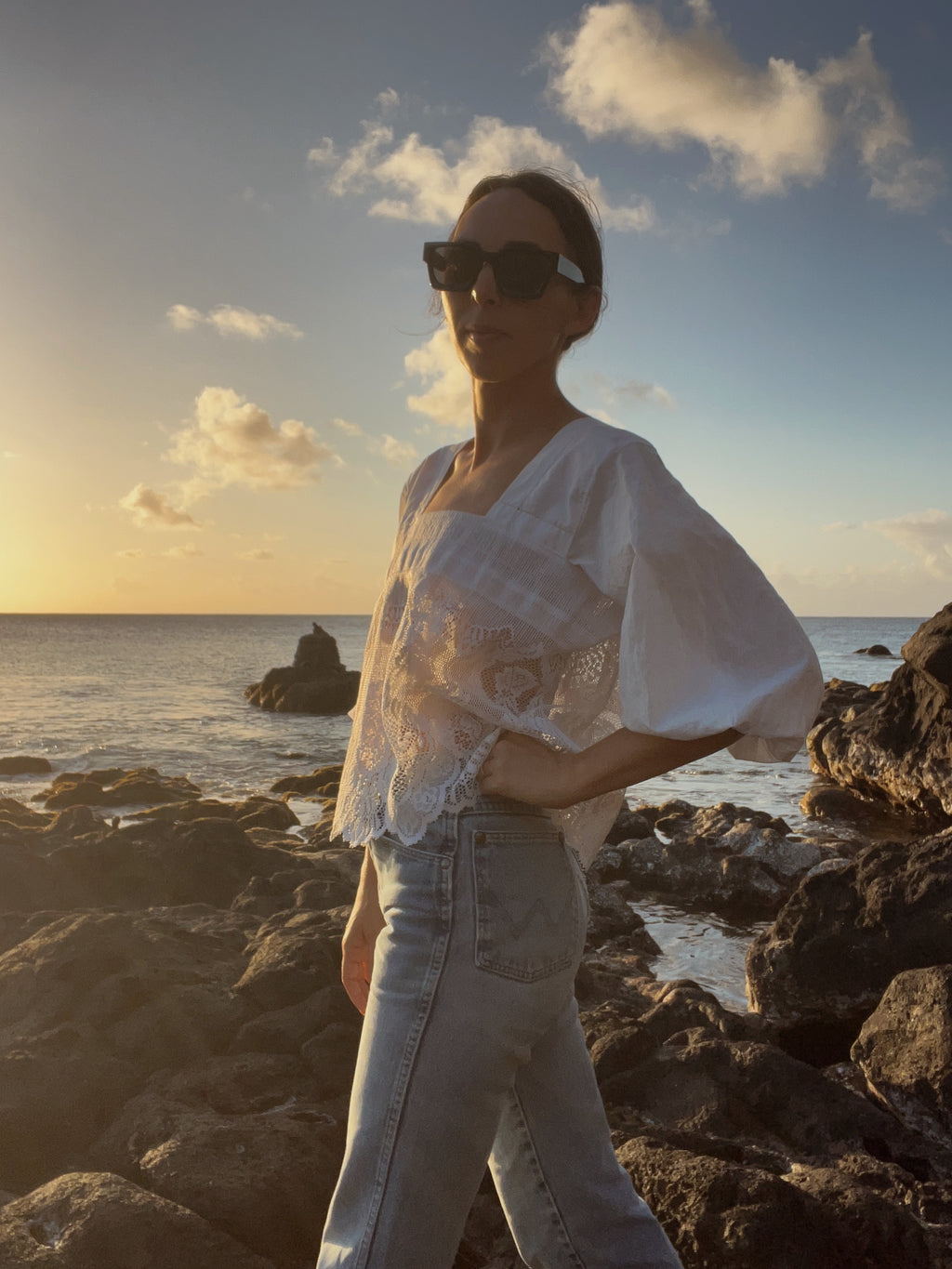 SOLD OUT Full Sleeve with Lace Blouse Top