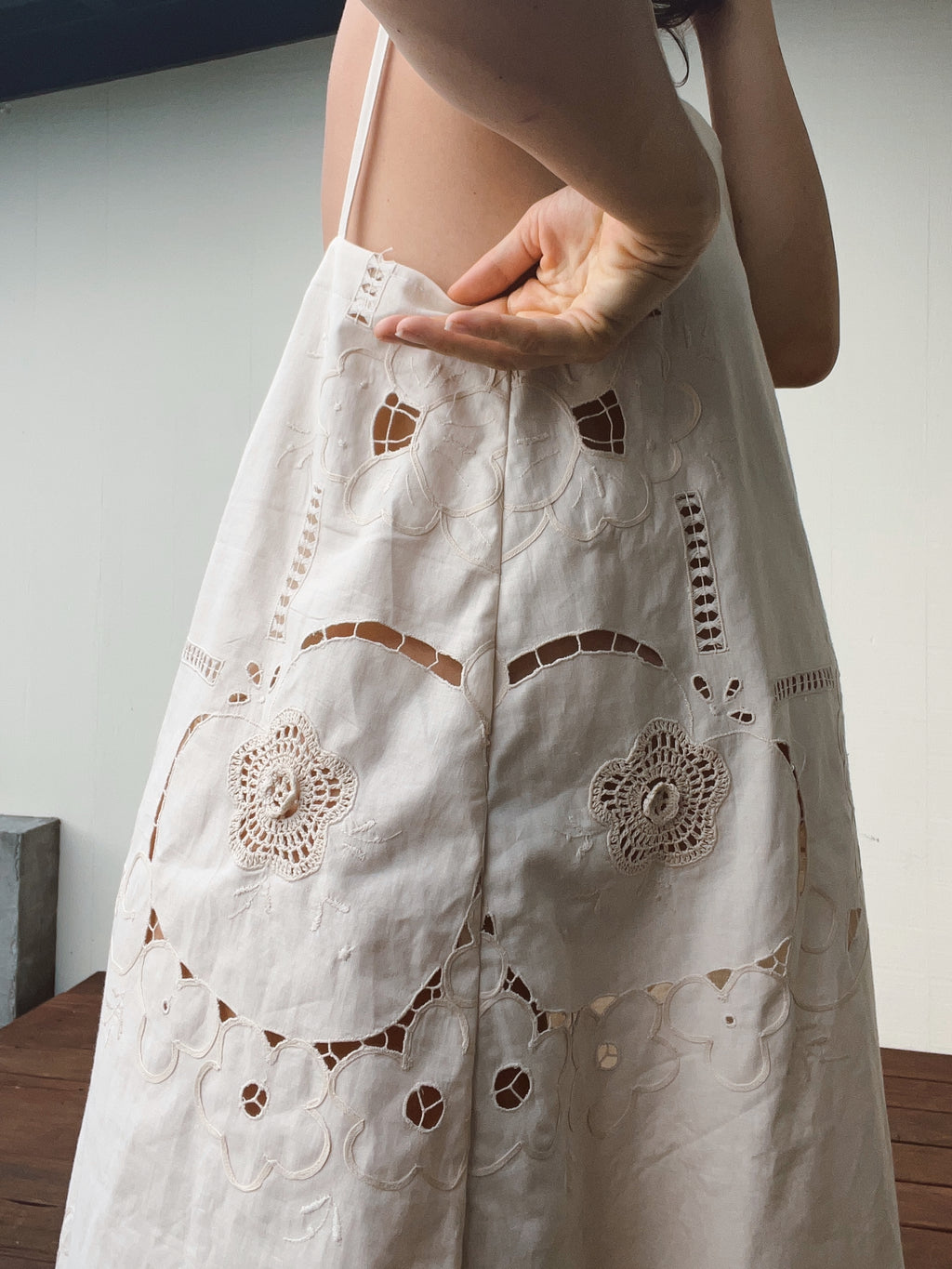 A line Scalloped Edge Dress