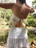 SOLD OUT Sunflower Tie Back Crop Tank Top