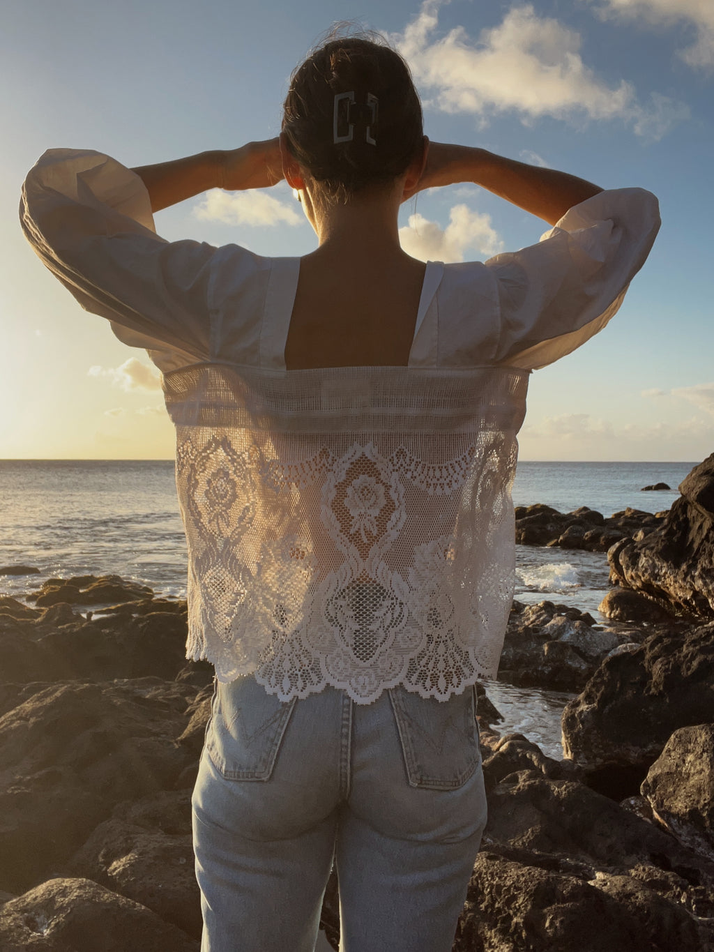 SOLD OUT Full Sleeve with Lace Blouse Top