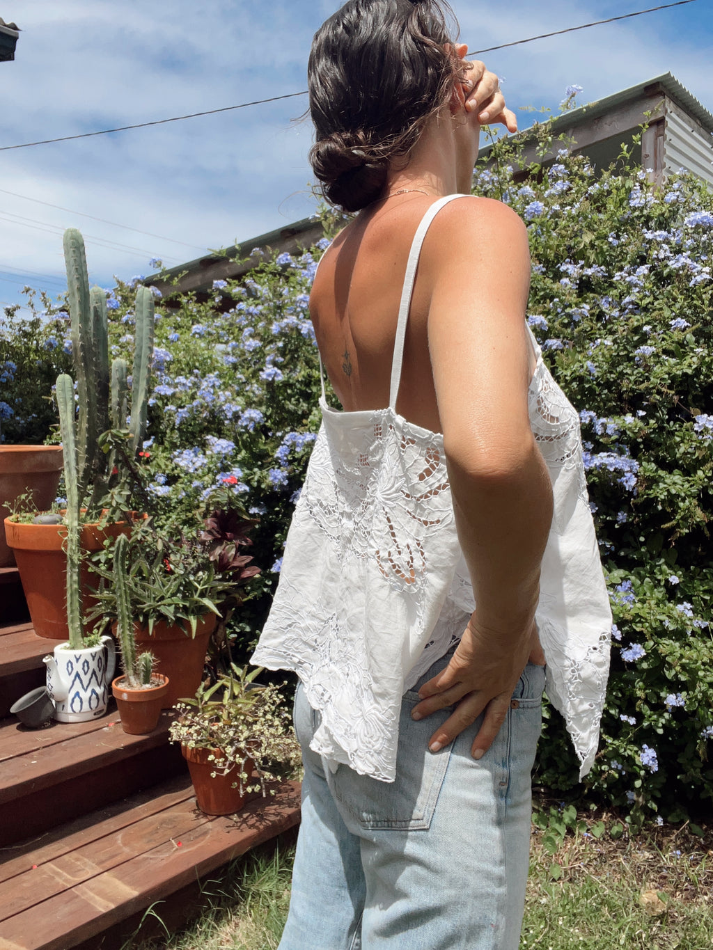 SOLD OUT Embroidered Lace Tank Top