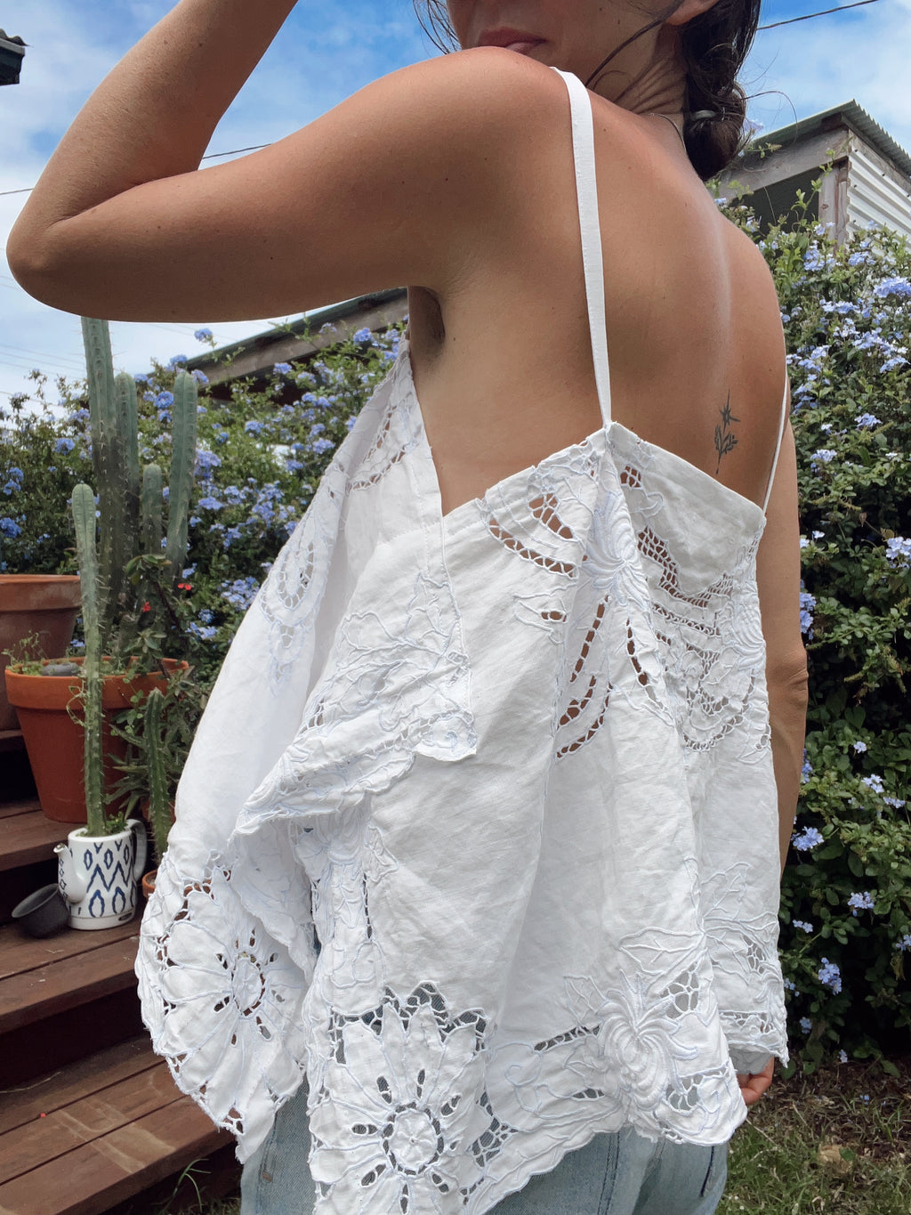 SOLD OUT Embroidered Lace Tank Top