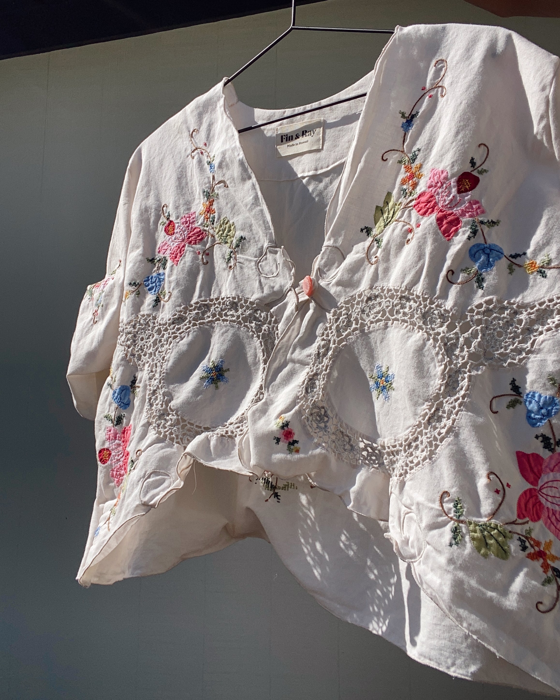 SOLD OUT Table cloth Embroidered Crop Top