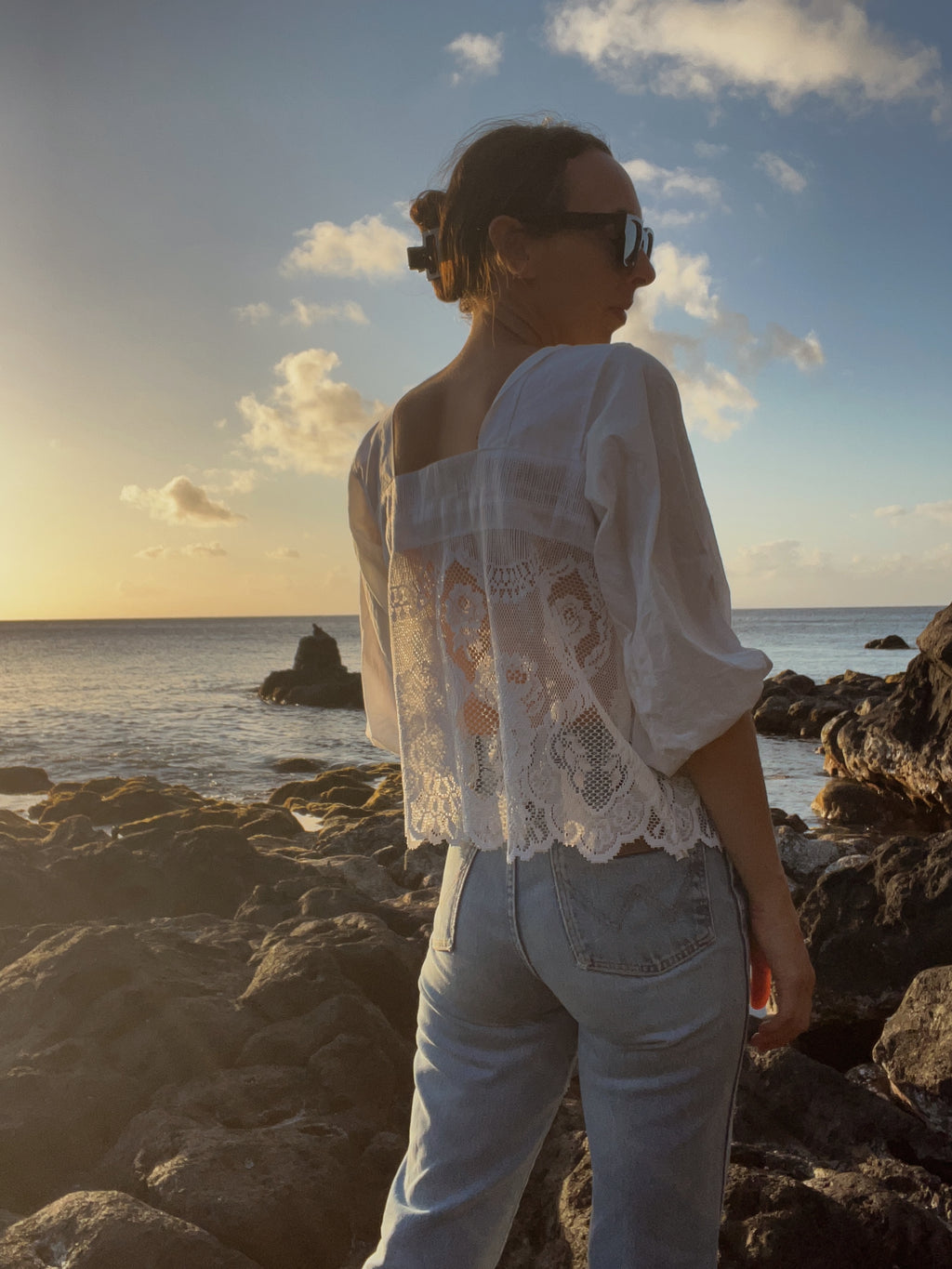 SOLD OUT Full Sleeve with Lace Blouse Top