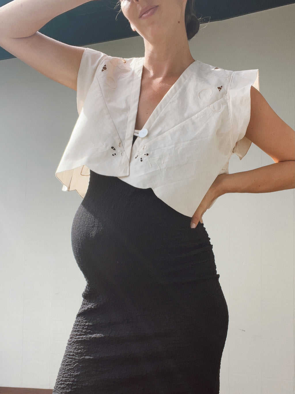 A Scalloped Edge Crop Top