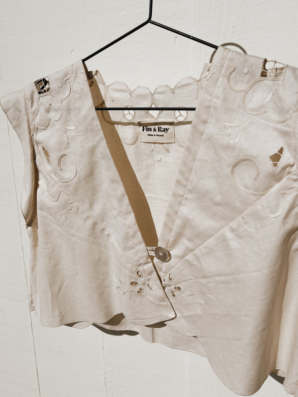 A Scalloped Edge Crop Top