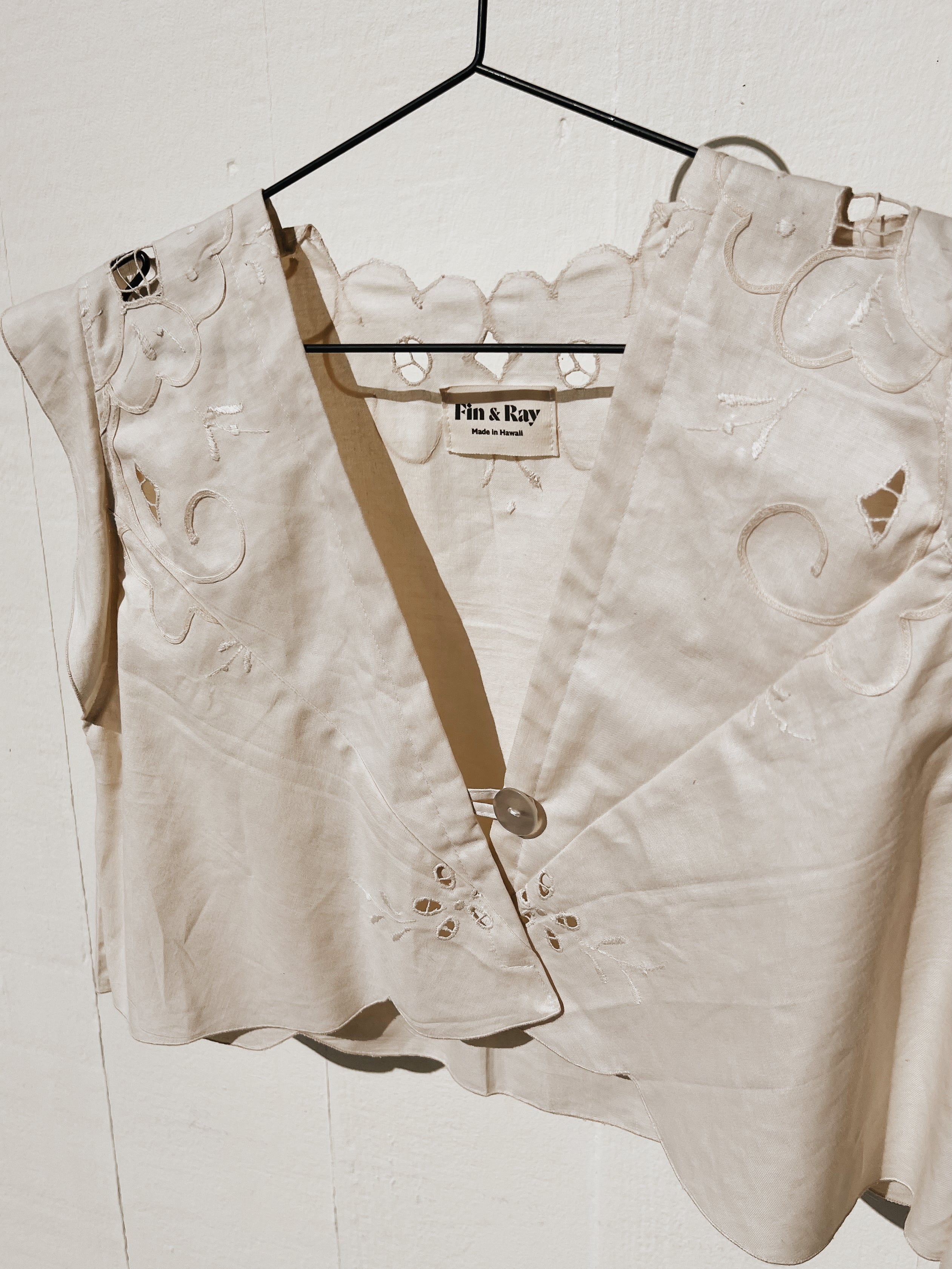 A Scalloped Edge Crop Top