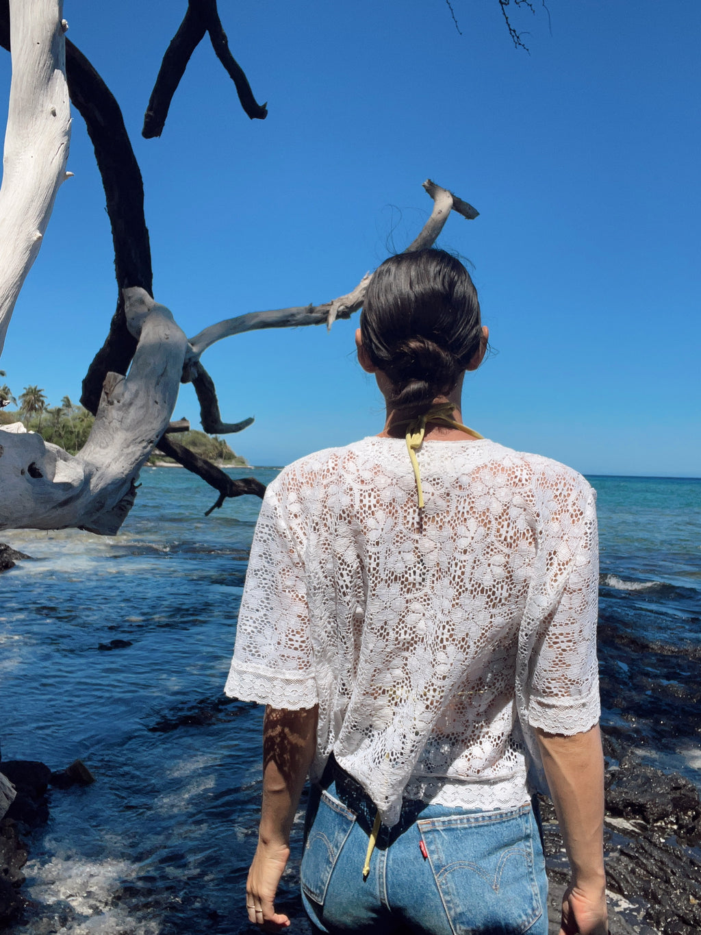 SOLD OUT Floral Lace Edge Tablecloth Top