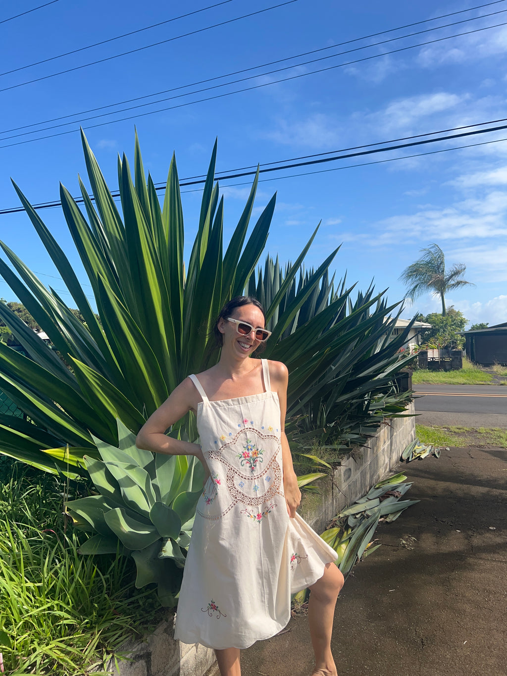 An Embroidered Floral Dress