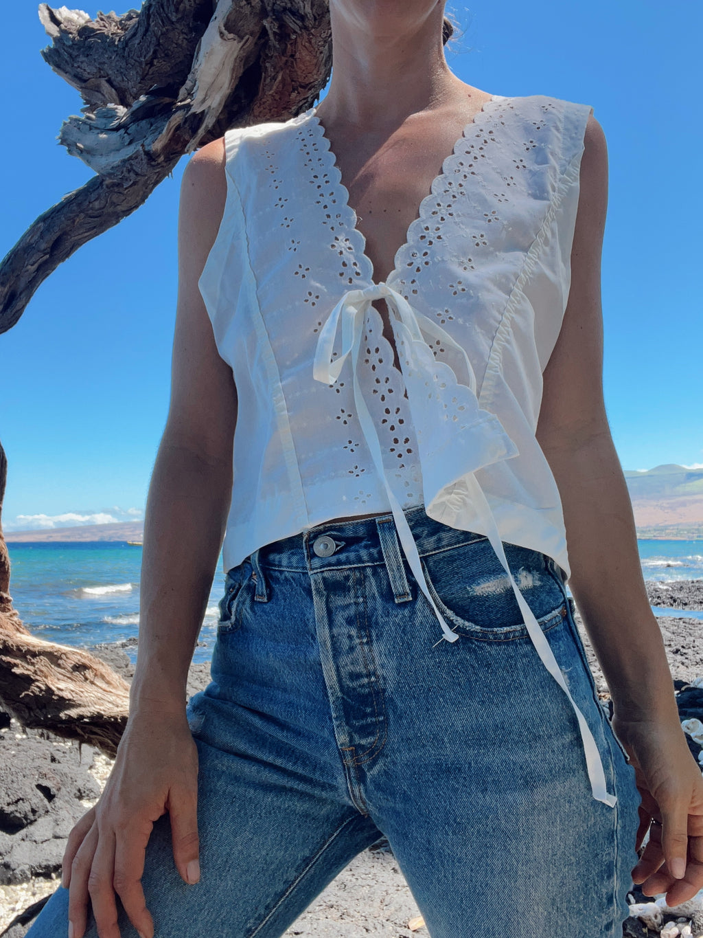 A Tie Front Pillowcase Vest