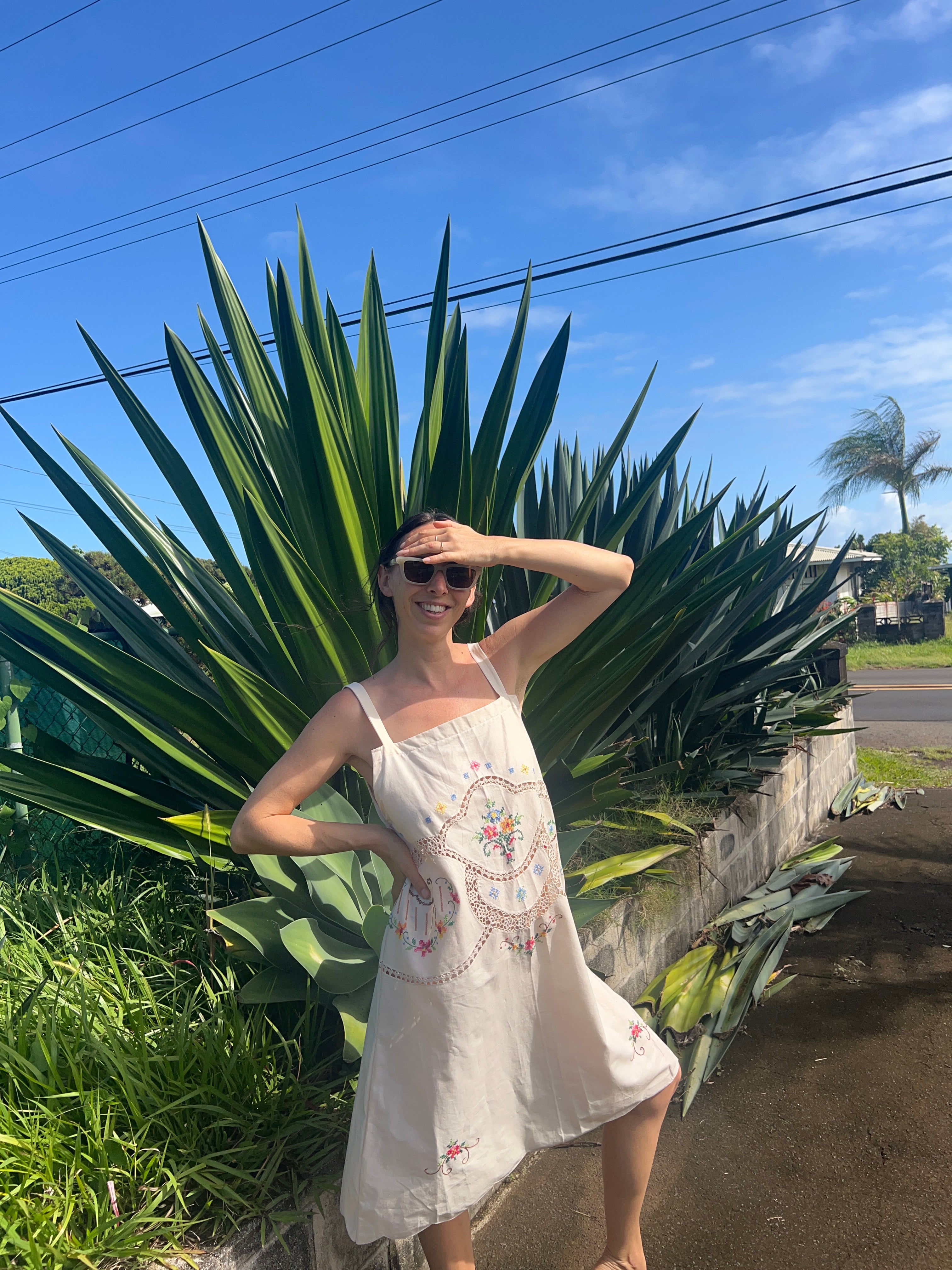 An Embroidered Floral Dress