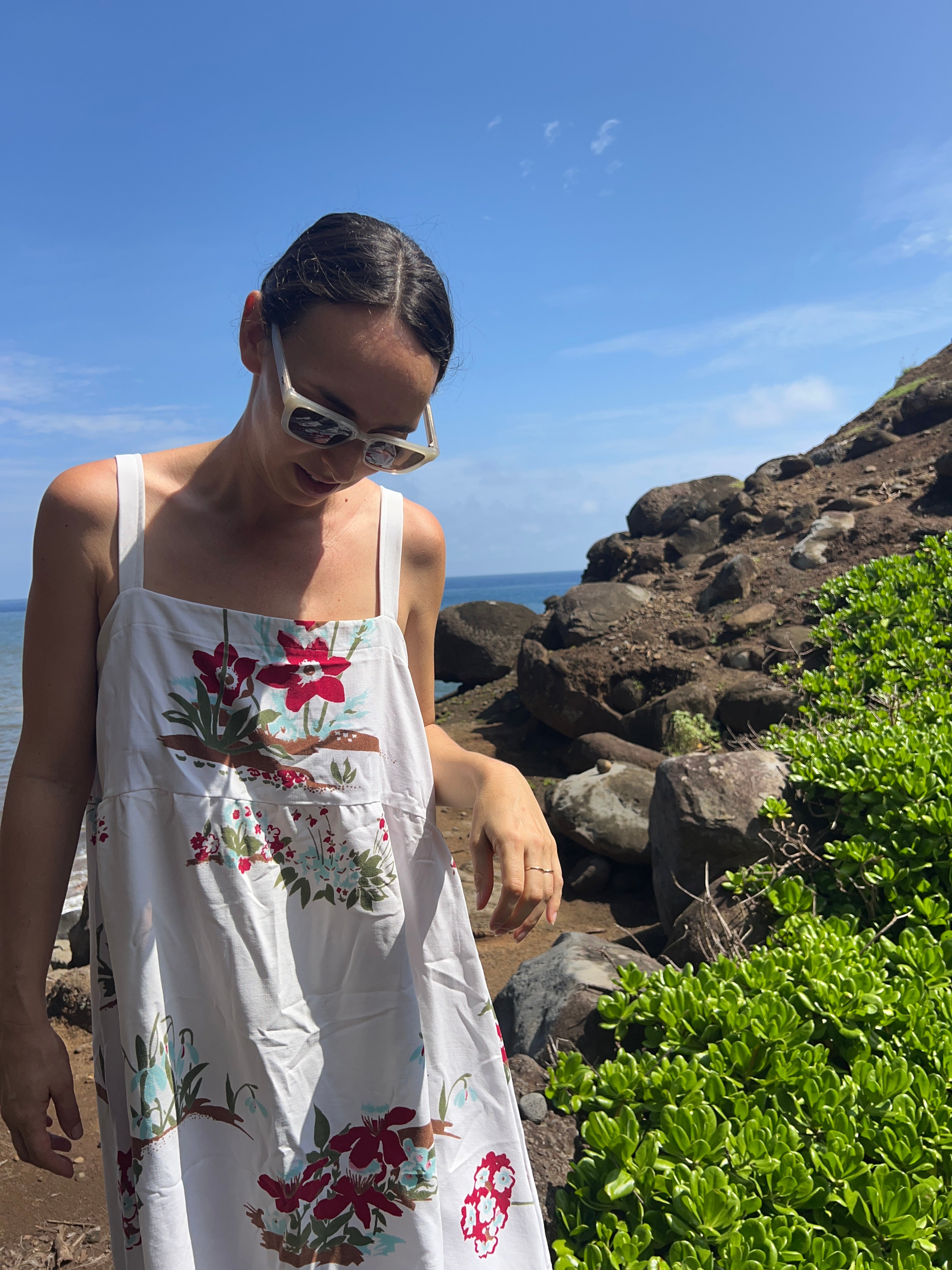 A Floral Cotton  Dress