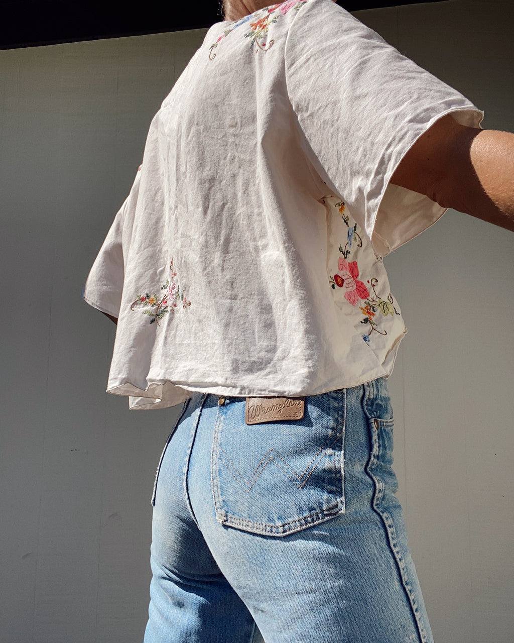 SOLD OUT Table cloth Embroidered Crop Top