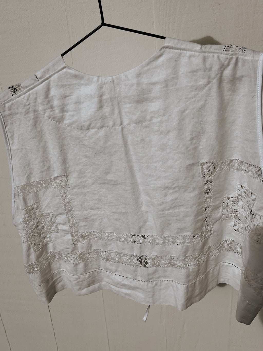 A Tie Front Embroidered Vest Top