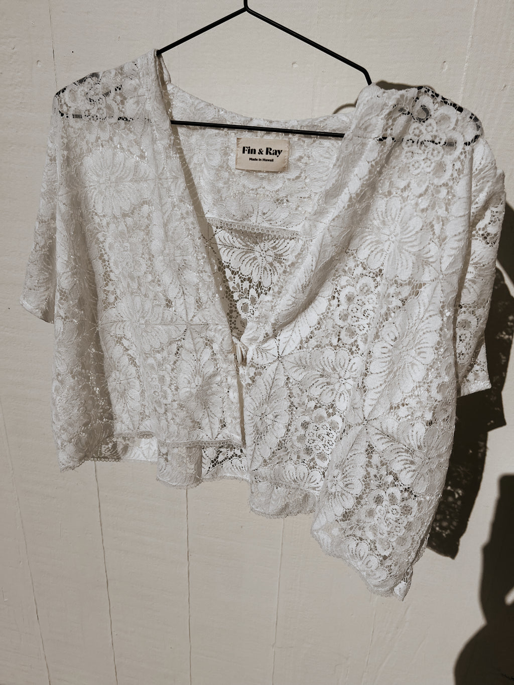 A Lace Button Front Crop Top