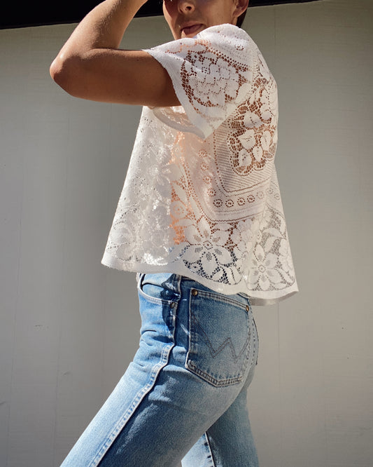 Scalloped Edge Lace Top