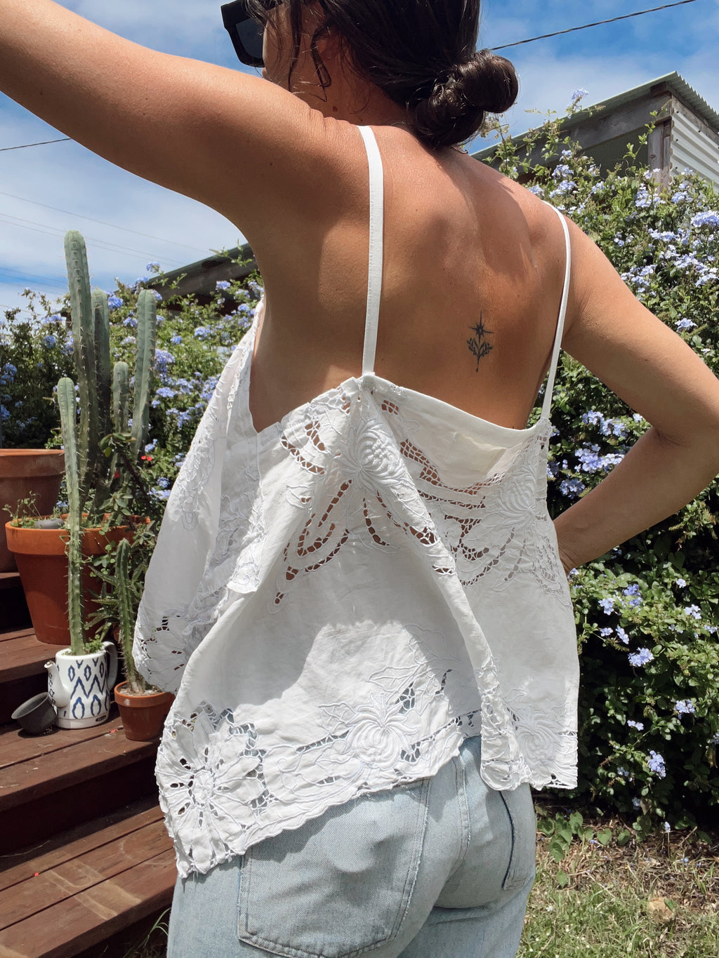 SOLD OUT Embroidered Lace Tank Top