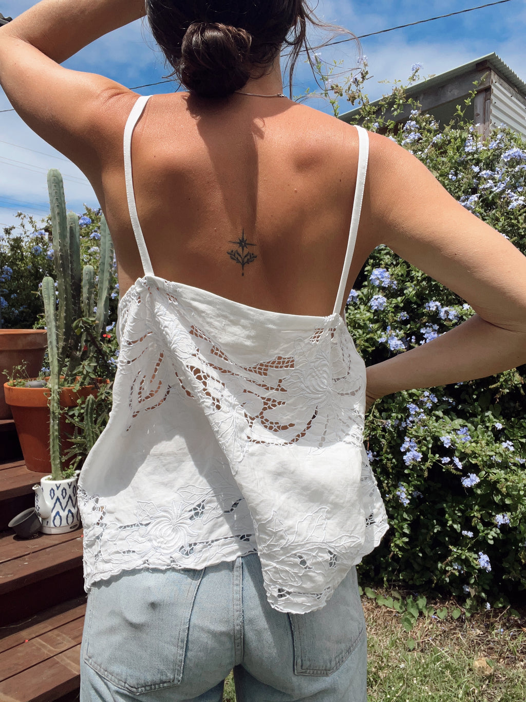 SOLD OUT Embroidered Lace Tank Top