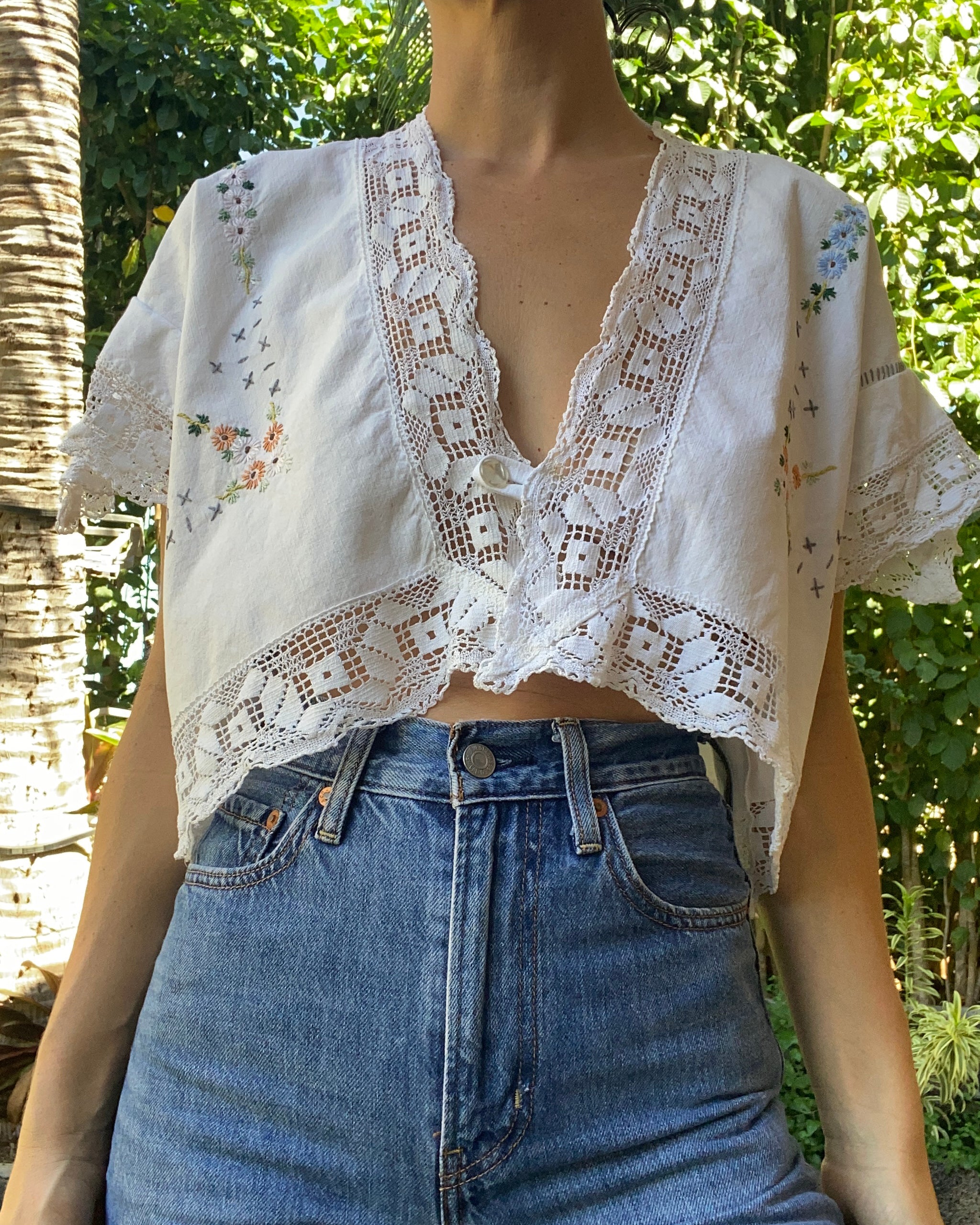 SOLD OUT Lace Trim Top