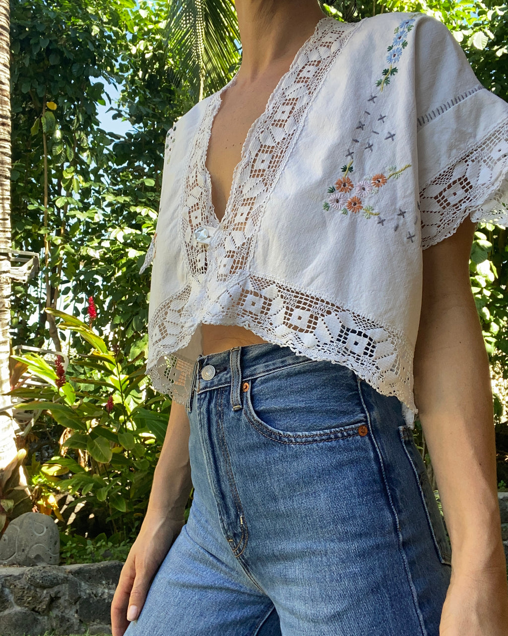 SOLD OUT Lace Trim Top