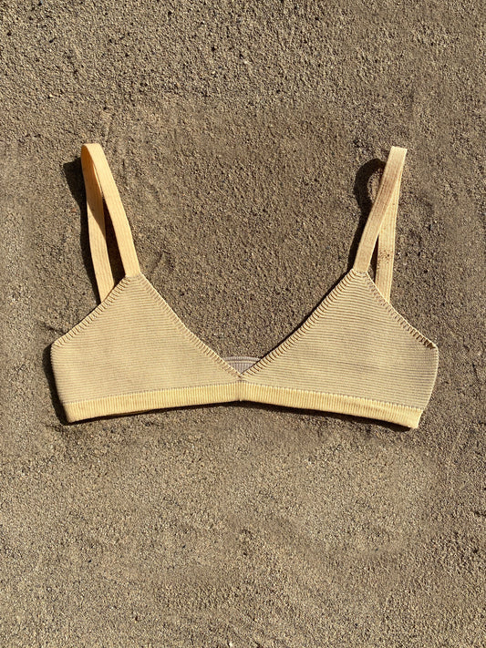 Eldoris Bikini Top in Butter + Sand