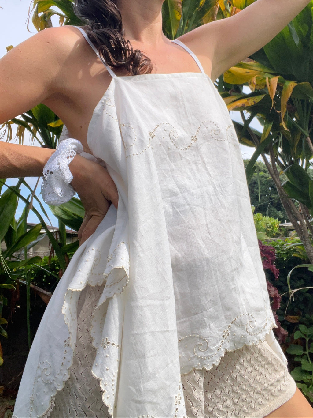 A Wave Embroidered Tank