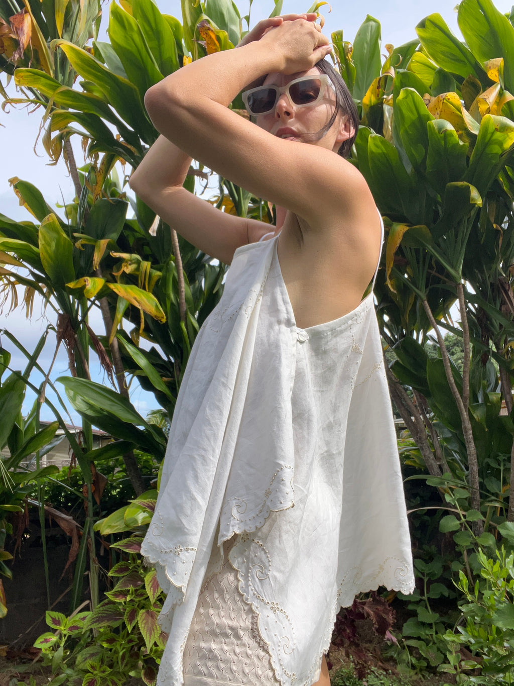 A Wave Embroidered Tank