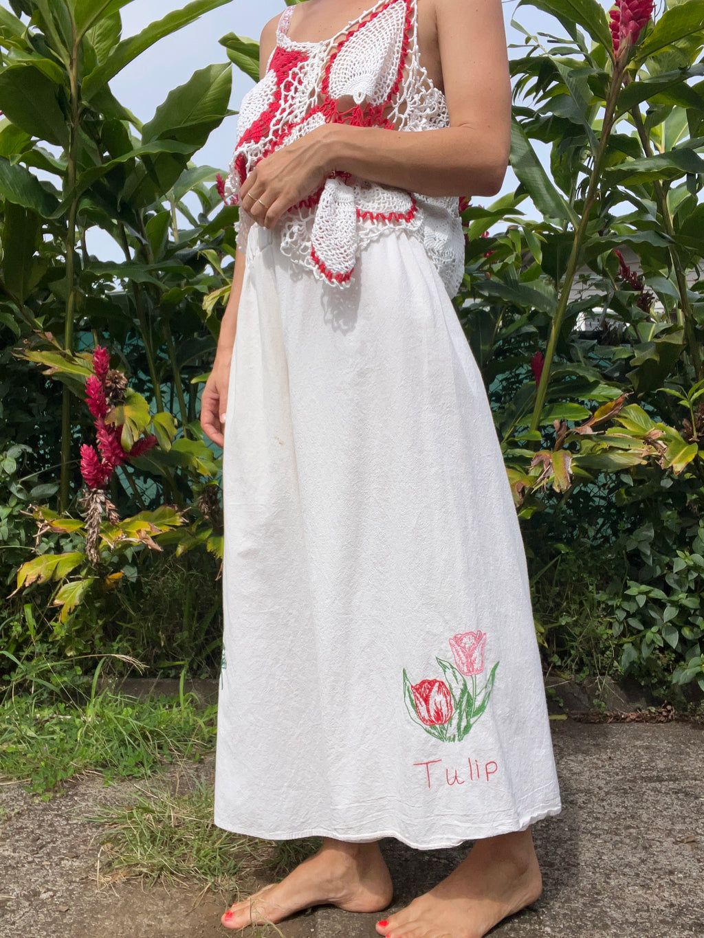 A Flower Tea Towel Pant in Holly & Tulip